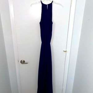 David’s Bridal Navy Bridesmaid Dress